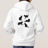 Crazy Cat Lady Zwarte Katten Hoodie (Achterkant)
