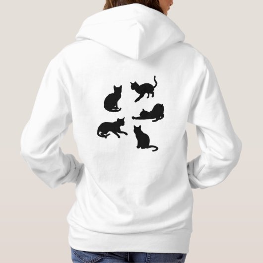 Crazy Cat Lady Zwarte Katten Hoodie (Achterkant)