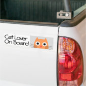 Crazy Cat Lover aan boord Bumpersticker (Op Truck)