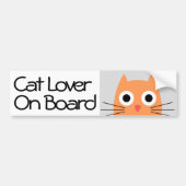 Crazy Cat Lover aan boord Bumpersticker (Voorkant)