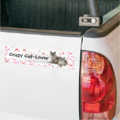 Crazy Cat-Lover Bumpersticker (Op Truck)