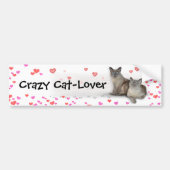 Crazy Cat-Lover Bumpersticker (Voorkant)