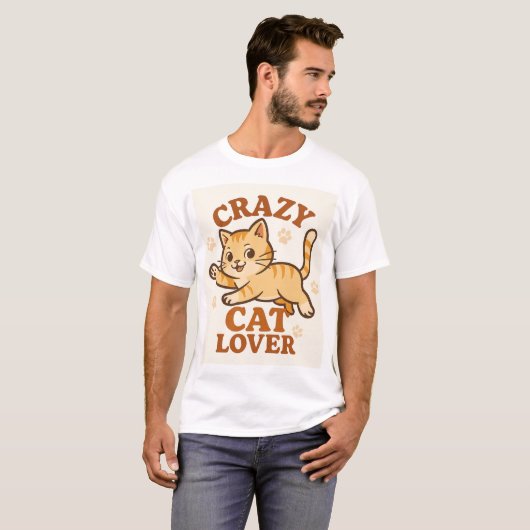 Crazy Cat Lover T-shirt (Voorkant volledig)