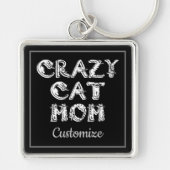 Crazy Cat Ma White Logo Sleutelhanger (Voorkant)