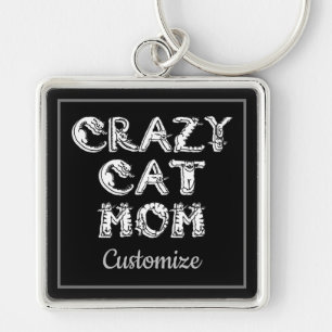 Crazy Cat Ma White Logo Sleutelhanger