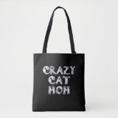 Crazy Cat Ma White Logo Tote Bag (Voorkant)