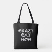 Crazy Cat Ma White Logo Tote Bag (Achterkant)