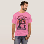 CRAZY CAT maakt me gelukkig T-shirt (Voorkant volledig)