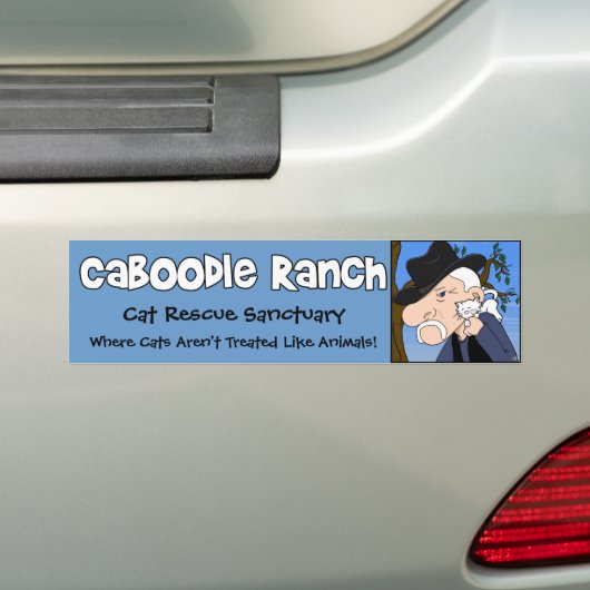 "Crazy Cat Man" Bumpersticker (Op auto)