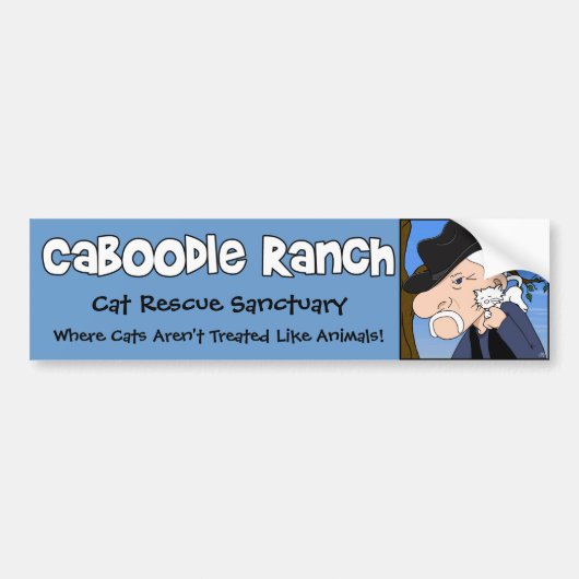 "Crazy Cat Man" Bumpersticker (Voorkant)