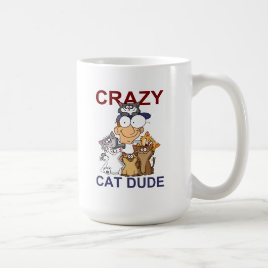 Crazy Cat Man Koffiemok (Rechts)