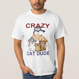 Crazy Cat Man T-shirt