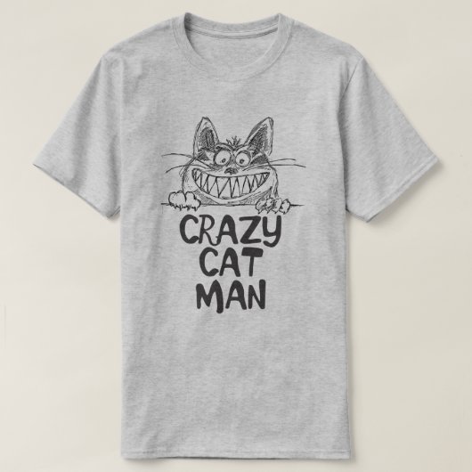 CRAZY CAT-MAN T-SHIRT (Design voorkant)