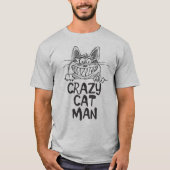 CRAZY CAT-MAN T-SHIRT (Voorkant)