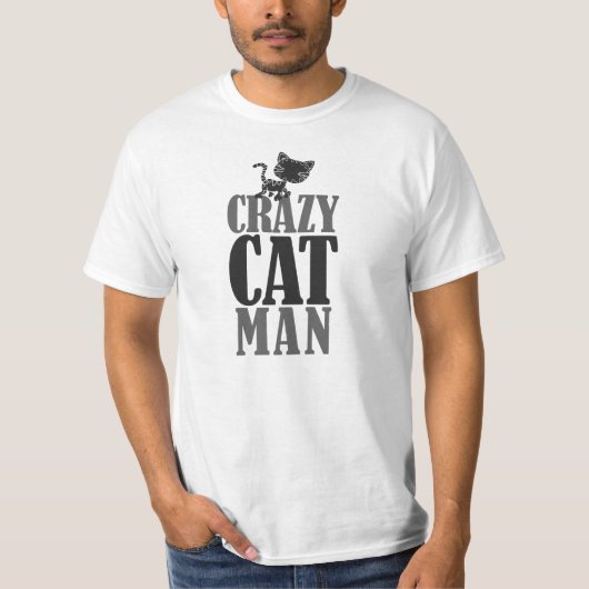 Crazy Cat Man T-shirt (Voorkant)
