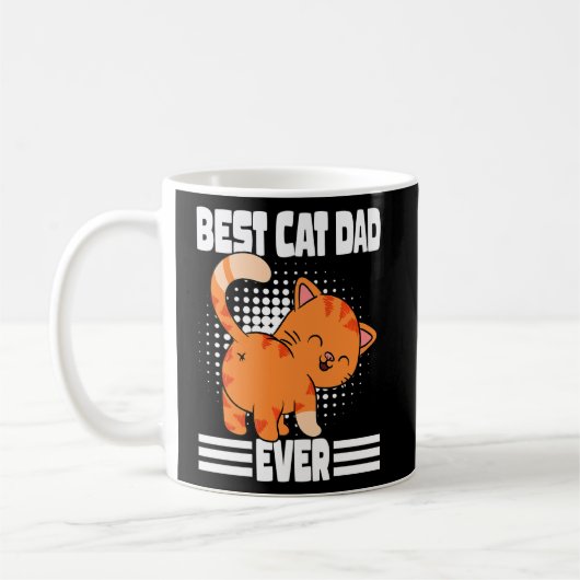 Crazy Cat Pap Kat Vader Beste Kat Vader ooit Koffiemok (Links)