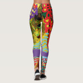 Crazy Cat Pop Art Leggings (Achterkant)