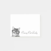 Crazy cat Post-it® notes | kat in een bril (Voorkant)