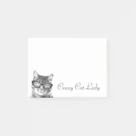 Crazy cat Post-it® notes | kat in een bril
