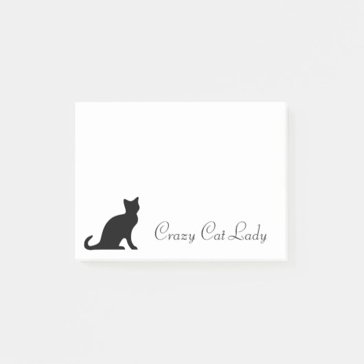 Crazy cat Post-it® notes | zwarte kitten (Voorkant)