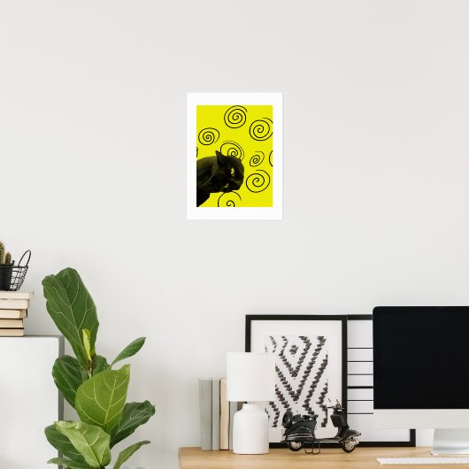 Crazy Cat Poster (Thuiskantoor)
