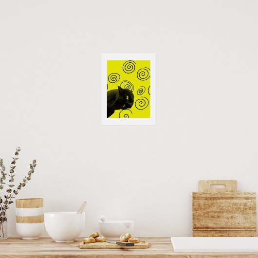 Crazy Cat Poster (Keuken)