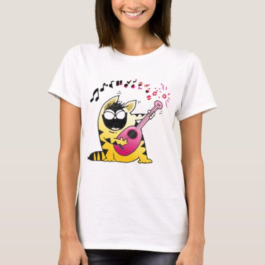 Crazy Cat T Shirt (Voorkant)