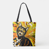 Crazy Cat Tote Bag (Achterkant)