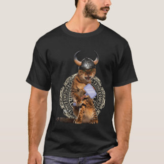 Crazy Cat Viking Thor Cat With Hammer  1 T-shirt