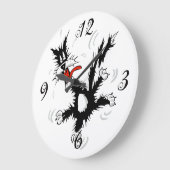 Crazy Cat Wall Clock Grote Klok (Hoek)