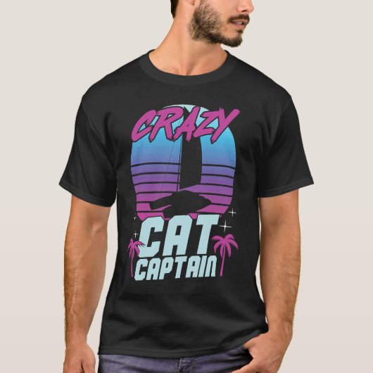 Crazy Catamaran Captain Sailing Sailor 3 T-shirt (Voorkant)