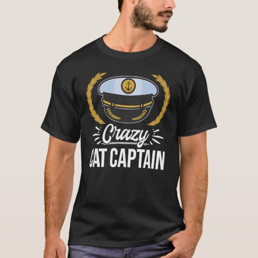 Crazy Catamaran Captain Sailing Sailor 4 T-shirt (Voorkant)
