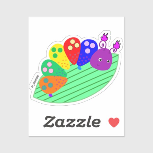 Crazy Caterpillar Sticker (Vel)