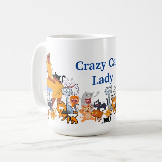 Crazy Cats Lady Koffiemok (Voorkant links)