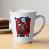 Crazy Chainsaw Clown Halloween bewerkbaar tekstjaa Latte Mok