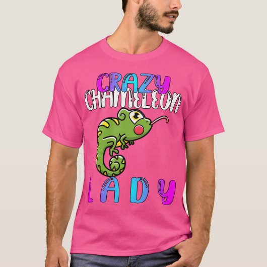 Crazy Chameleon Lady T-shirt (Voorkant)