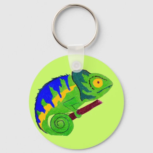 Crazy Chameleon Sleutelhanger (Voorkant)