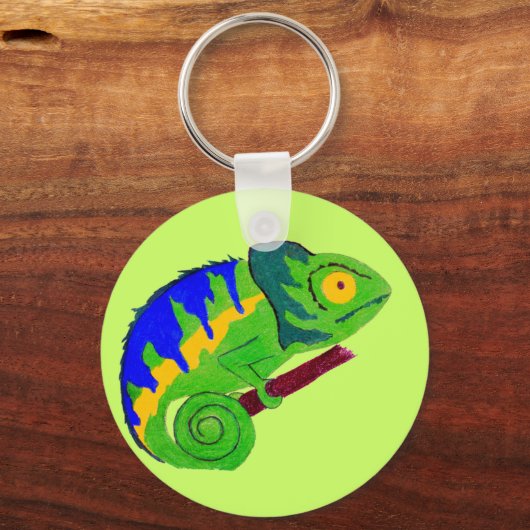 Crazy Chameleon Sleutelhanger (Voorkant)