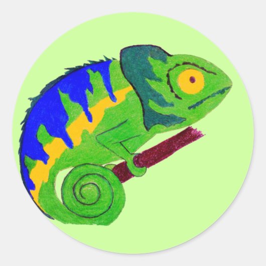 Crazy Chameleon Sticker (Voorkant)