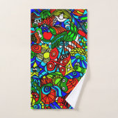 Crazy Chaos chaotiv doodling tekening Art h5z6 Fun Bad Handdoek (Handdoek)