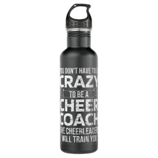 Crazy Cheer Coach Funny Sports Trainer Cheerleadin Waterfles