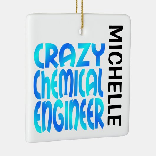 Crazy Chemical Engineer CUSTOM Keramisch Ornament (Rechts)