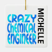 Crazy Chemical Engineer CUSTOM Keramisch Ornament (Achterkant)