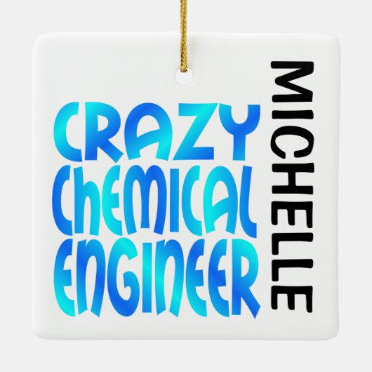 Crazy Chemical Engineer CUSTOM Keramisch Ornament (Achterkant)