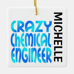 Crazy Chemical Engineer CUSTOM Keramisch Ornament