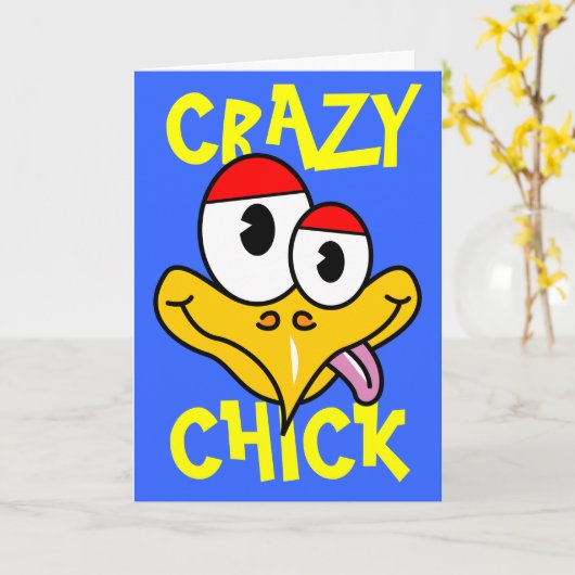 Crazy Chick wordt snel beter Kaart (Gele Bloem)