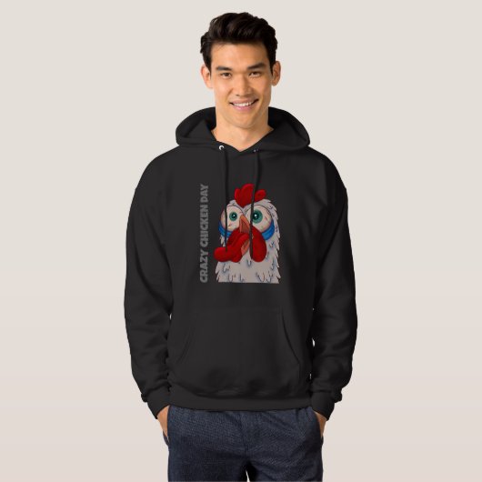 Crazy Chicken Day Hoodie (Voorkant volledig)