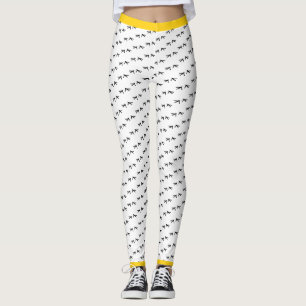 Crazy Chicken Foot Prints Yellow Pop Leggings