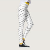 Crazy Chicken Foot Prints Yellow Pop Leggings (Rechts)