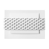 Crazy Chicken Footprint Pattern Belly Band Uitnodigingen Wikkel (Voorkant Voorbeeld)